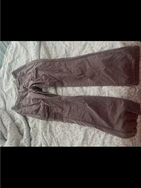 Horny Toad Women's Wide-Leg Cargo Trousers in Mauve Brown